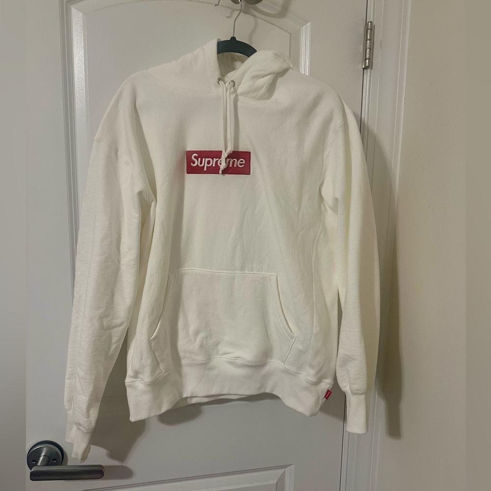 Supreme 2021 Box Logo White hoodie sweatshirt - 2021 - size M